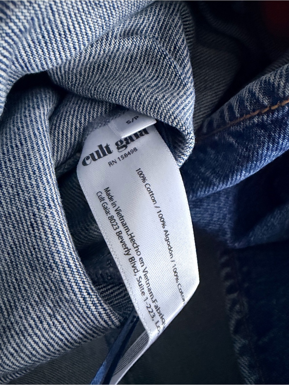 Cult Gaia Neroli Dress - Medium Wash Blue Denim - Picture 6 of 10